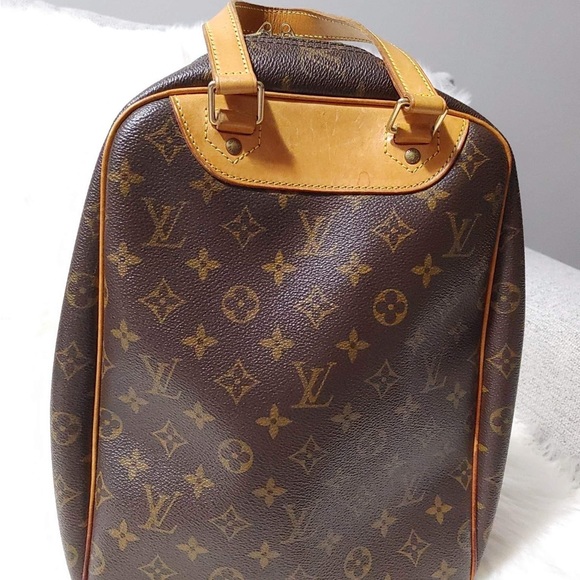 Authentic Louis Vuitton Brown Monogram Canvas Excursion Shoe Travel Bag - Picture 2 of 12
